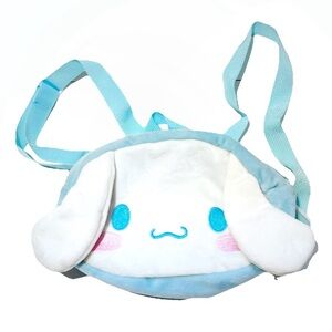 Sanrio Cinnamoroll Bunny Velvet Mini Backpack Bag Plush White Baby Blue Kawaii
